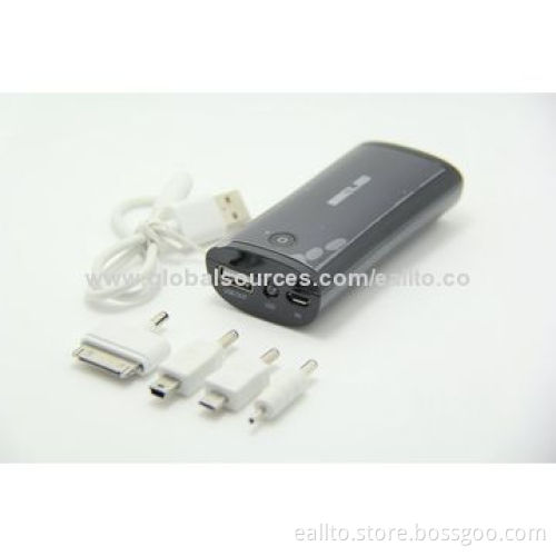 Power Bank with LED Torch, 5,200mAh CapacityNew